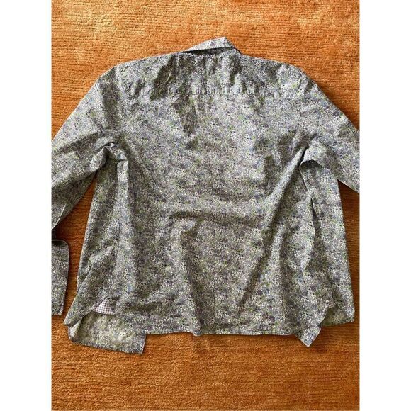 TALBOTS Cotton Bottom Down Long Sleeve lilac Shirt L - Picture 8 of 8